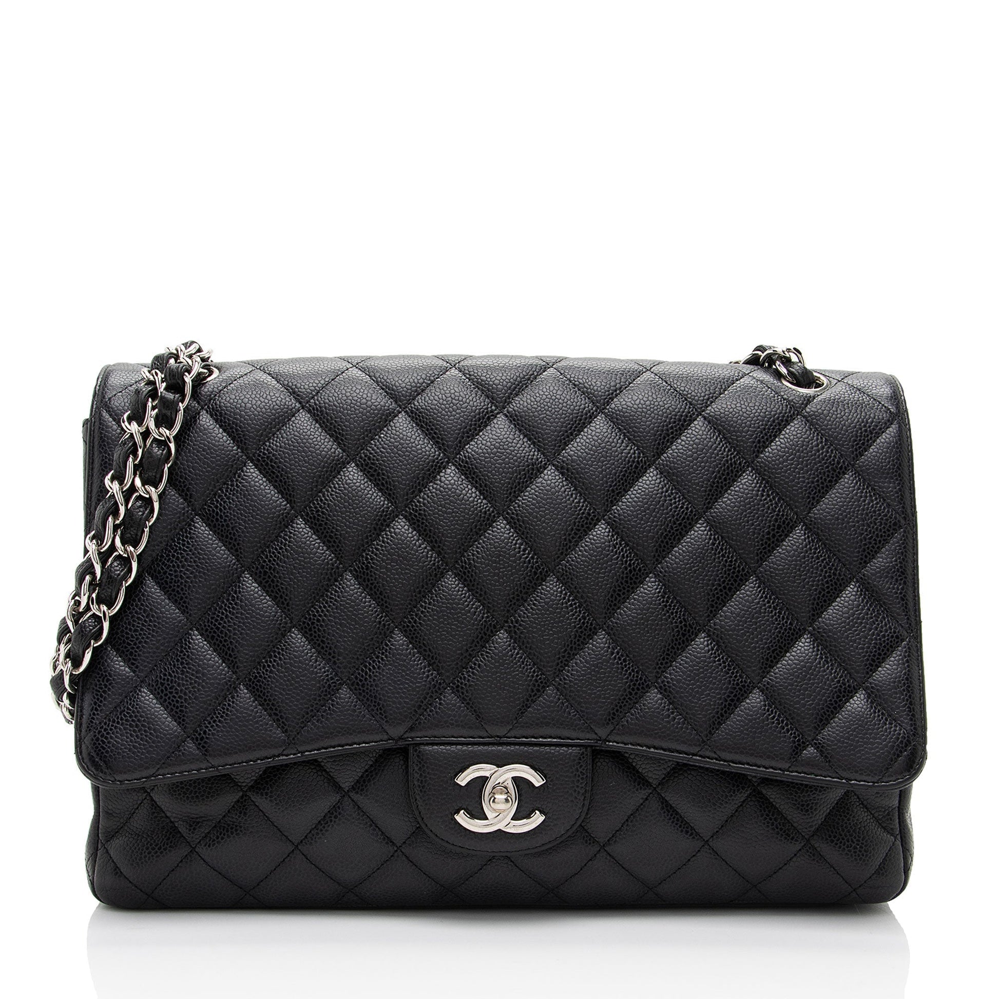 Chanel Caviar Classic Maxi Single Flap SHF-tdUQSa Leather Shoulder Bag