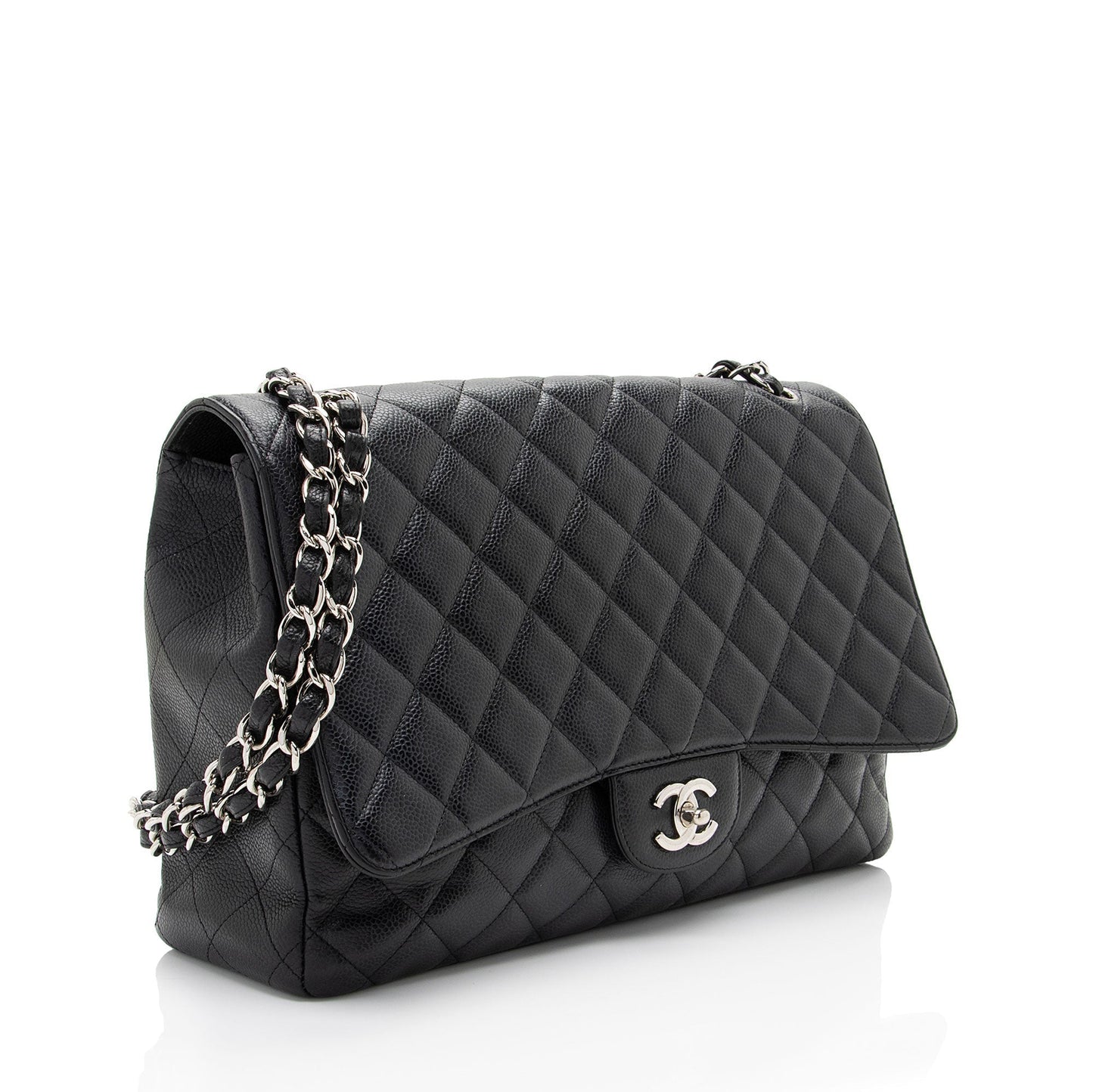 Chanel Caviar Classic Maxi Single Flap SHF-tdUQSa Leather Shoulder Bag