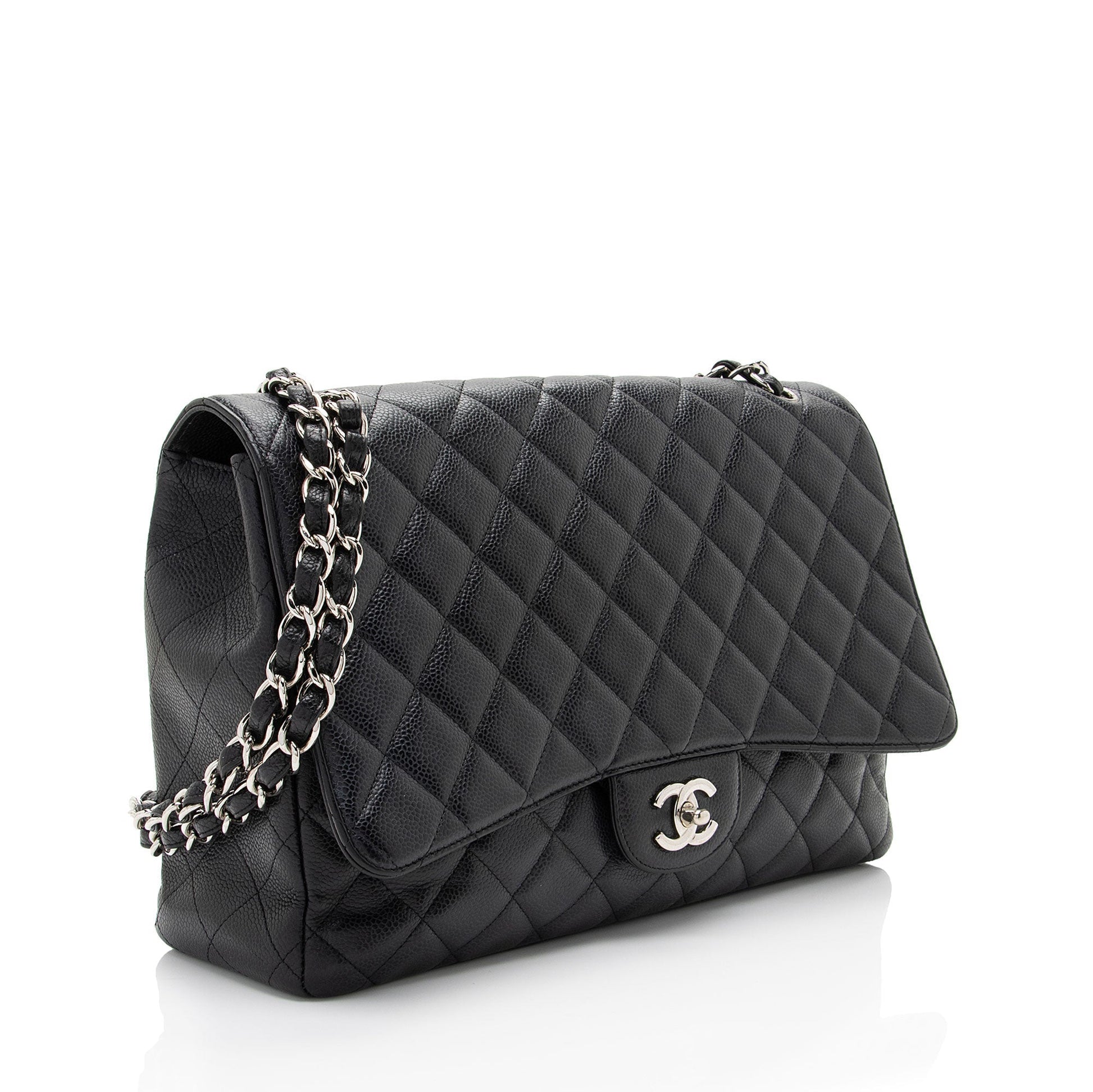 Chanel Caviar Classic Maxi Single Flap SHF-tdUQSa Leather Shoulder Bag