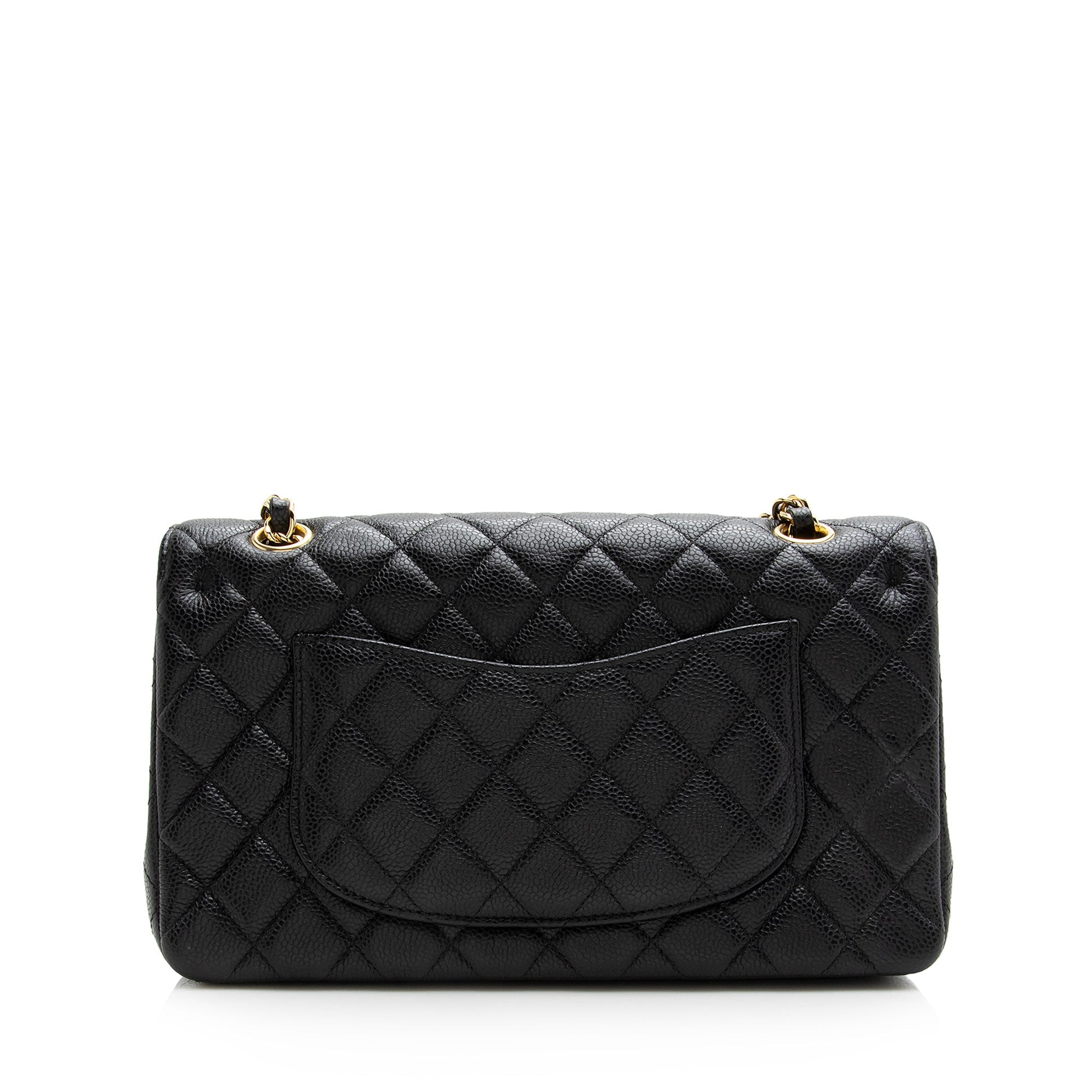 Chanel Caviar Classic Double Flap SHF Leather Shoulder Bag