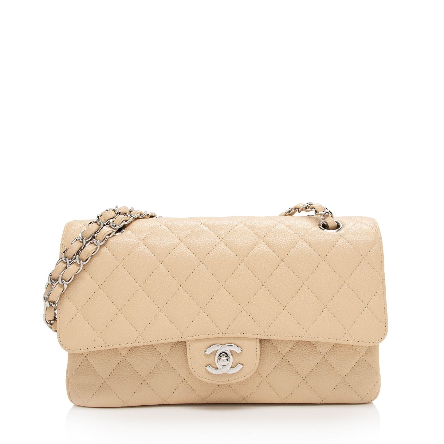 Chanel Caviar Classic Double Flap SHF-XFQF4l Leather Shoulder Bag