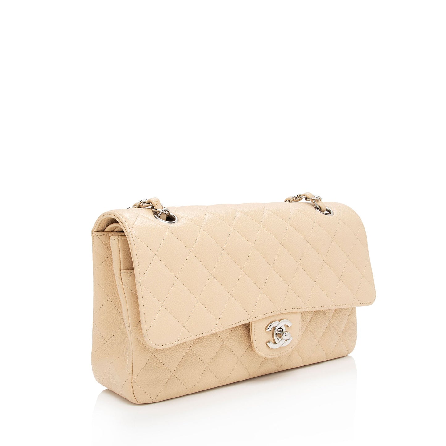 Chanel Caviar Classic Double Flap SHF-XFQF4l Leather Shoulder Bag
