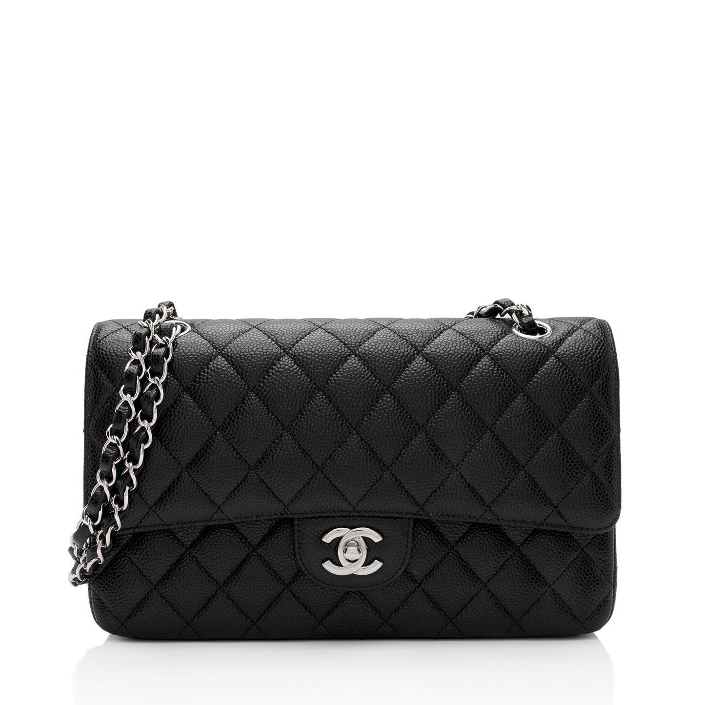 Chanel Caviar Classic Double Flap SHF-Xtaxo5 Leather Shoulder Bag