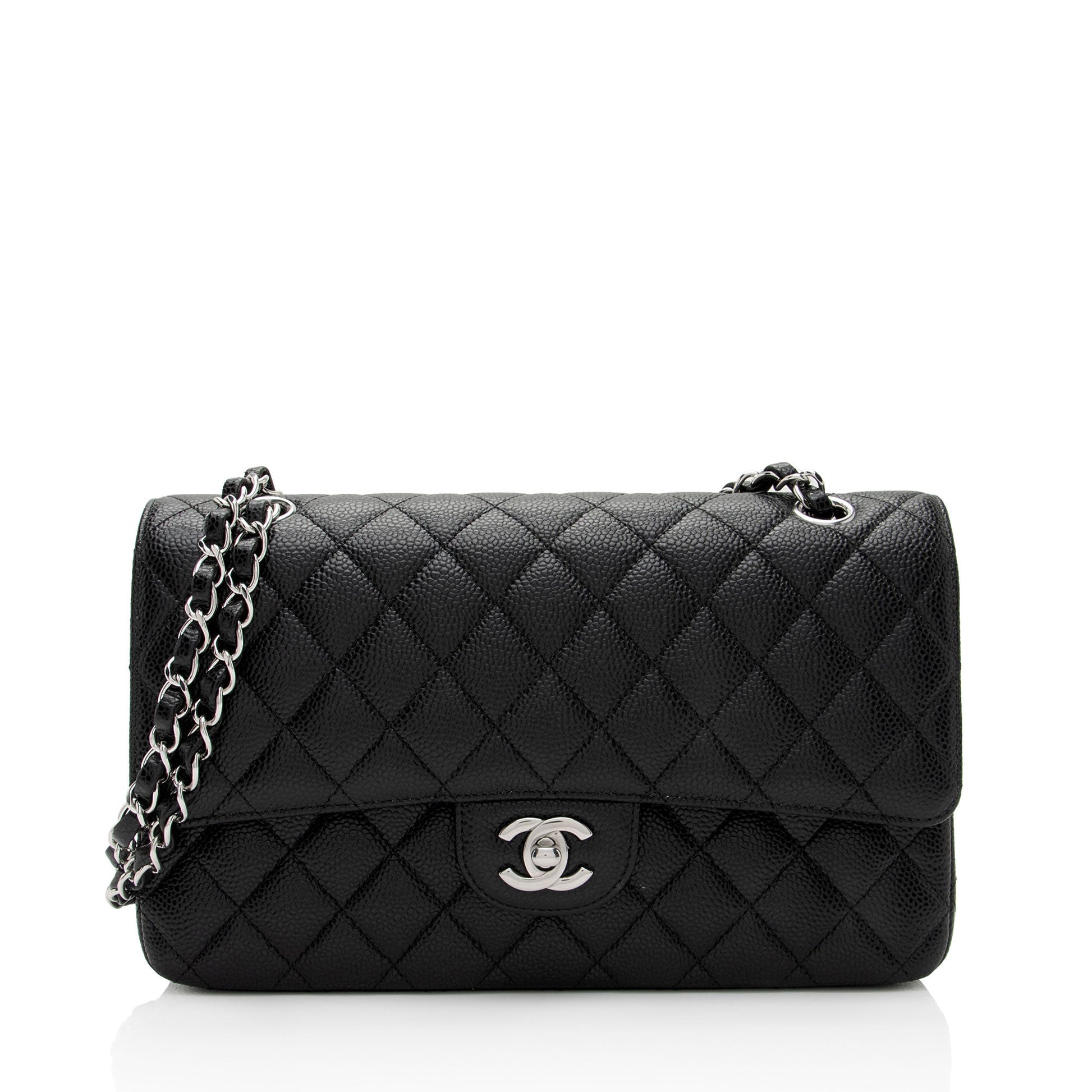 Chanel Caviar Classic Double Flap SHF-Xtaxo5 Leather Shoulder Bag