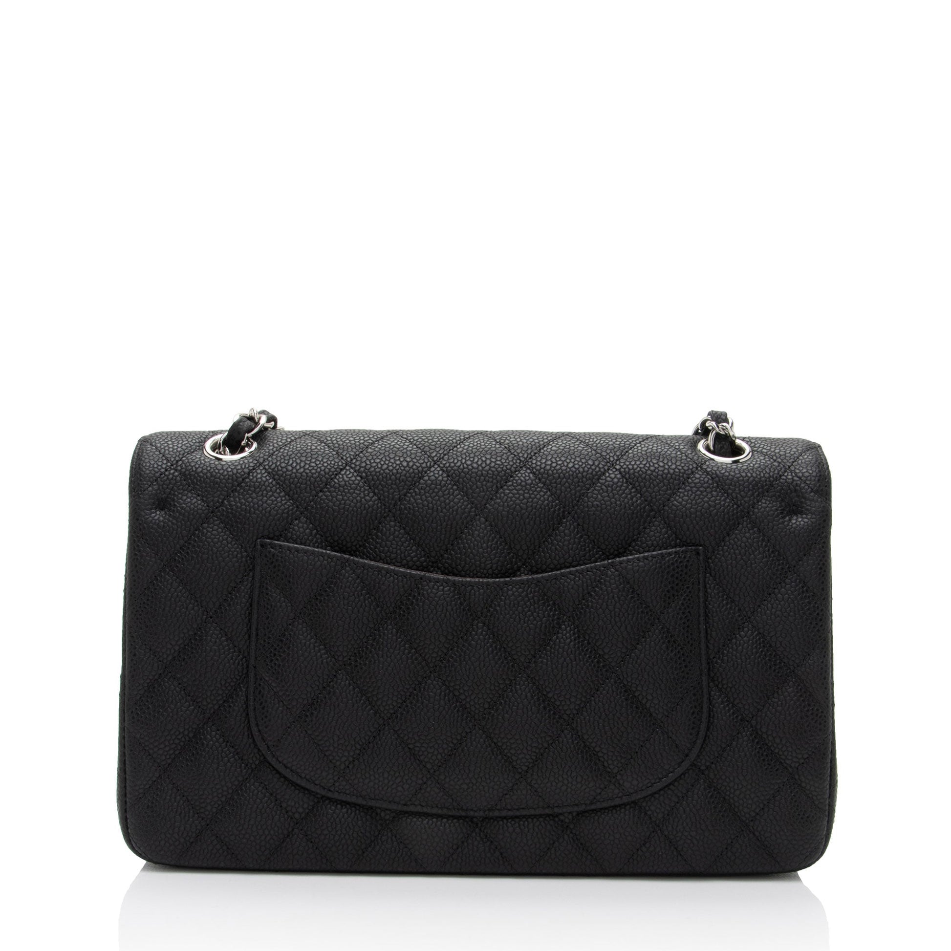 Chanel Caviar Leather Classic Medium Double Flap Bag (SHF-j9HEHj)