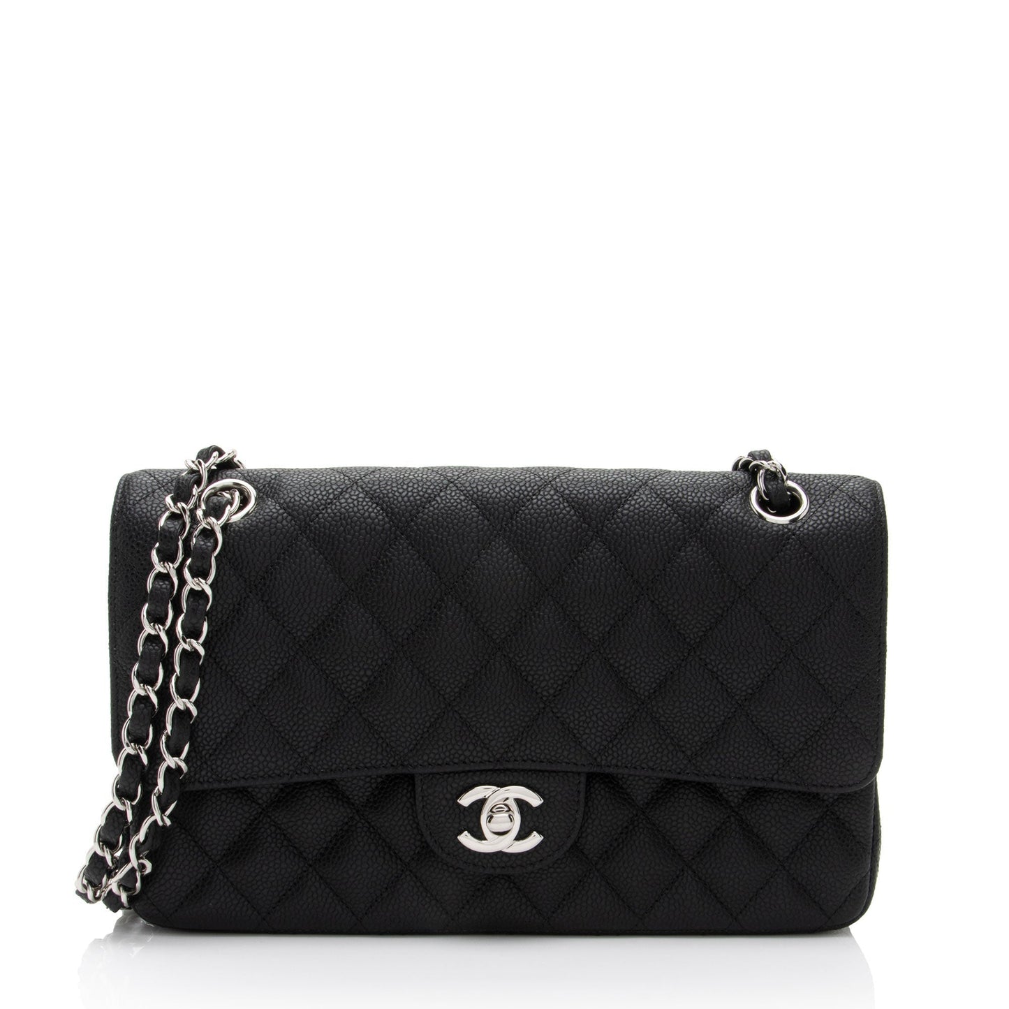 Chanel Caviar Classic Double Flap SHF-j9HEHj Leather Shoulder Bag