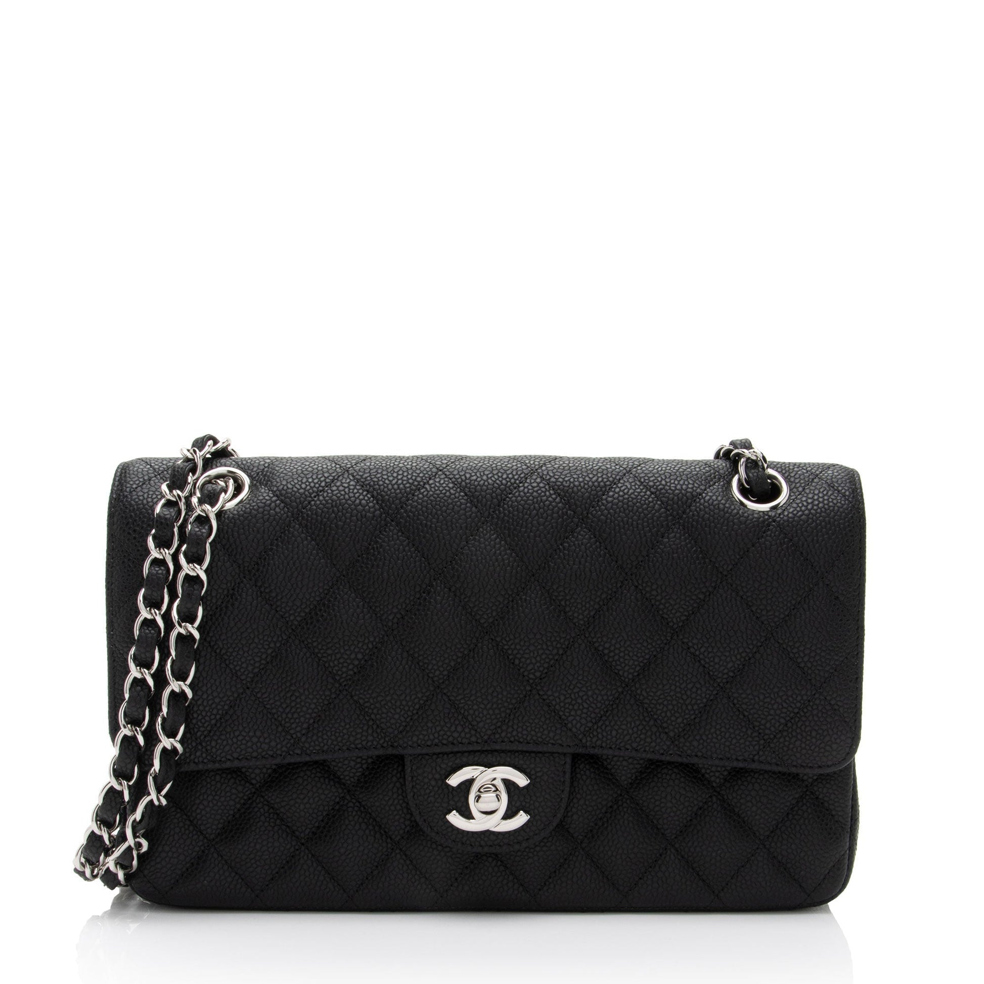 Chanel Caviar Classic Double Flap SHF-j9HEHj Leather Shoulder Bag