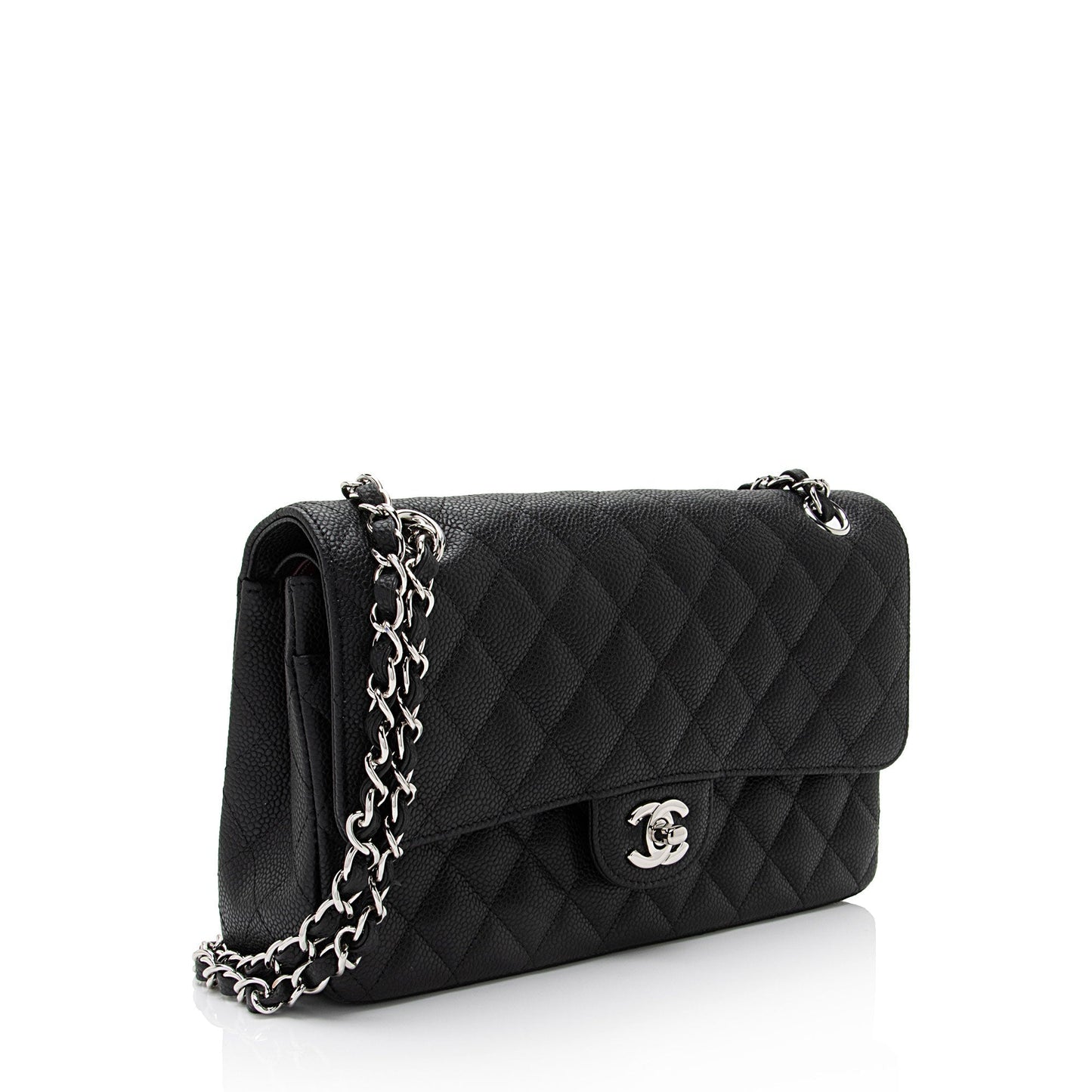 Chanel Caviar Classic Double Flap SHF-j9HEHj Leather Shoulder Bag