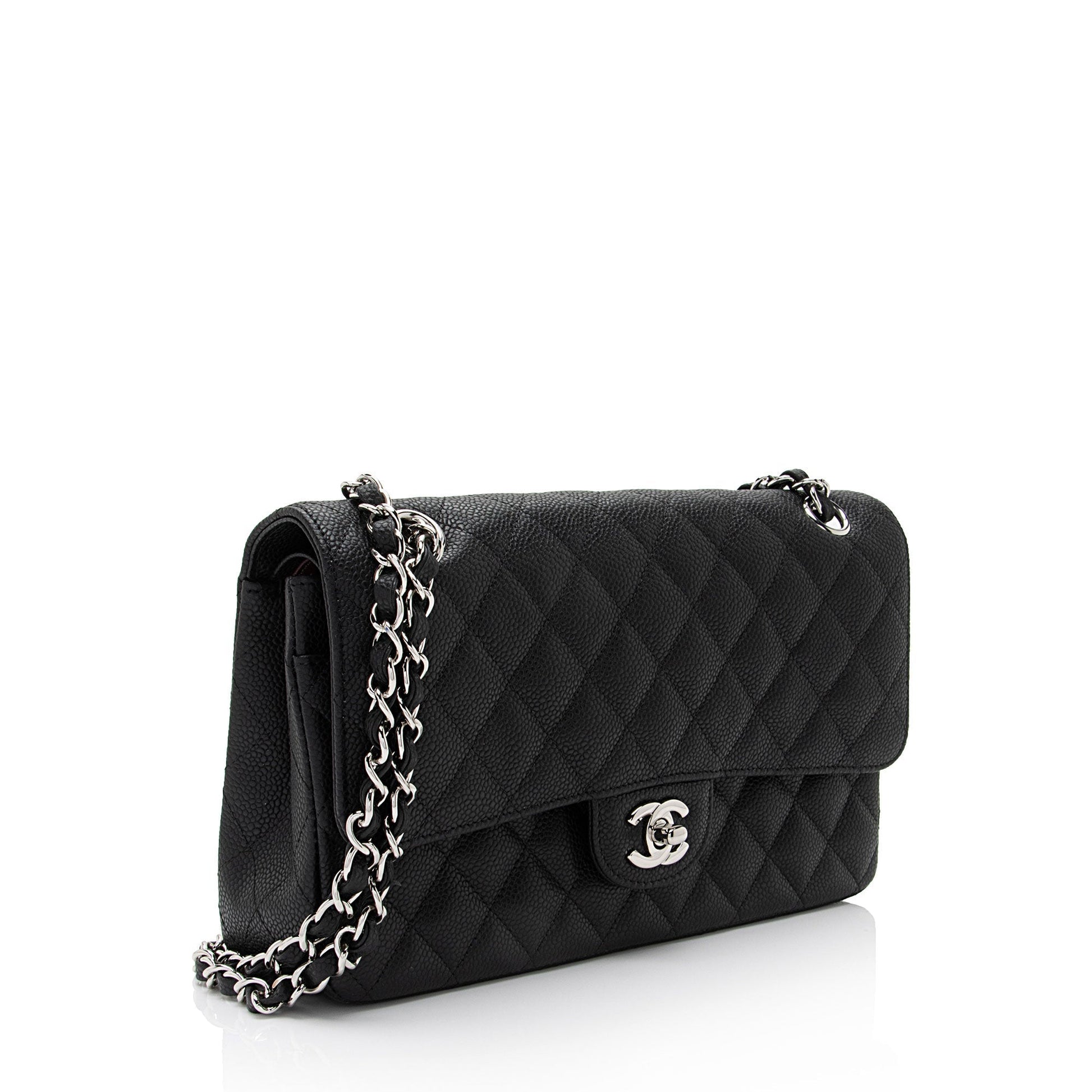 Chanel Caviar Classic Double Flap SHF-j9HEHj Leather Shoulder Bag