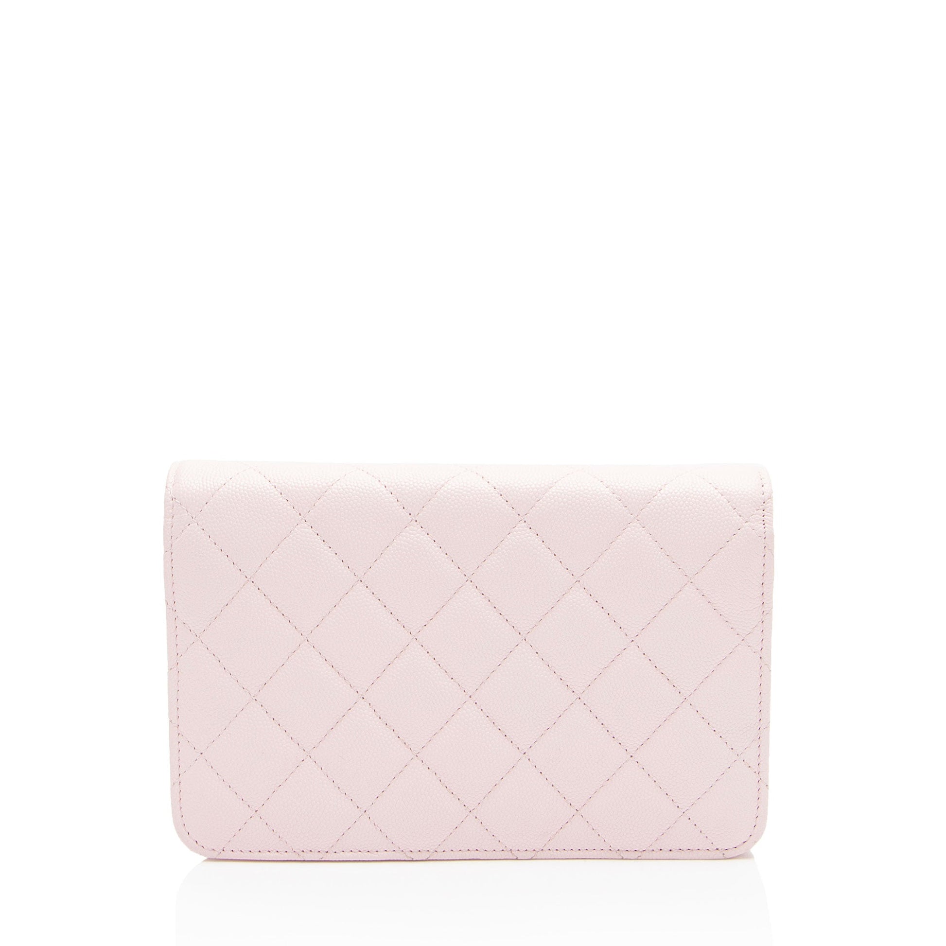 Chanel Caviar Crystal CC on Leather Wallet Case