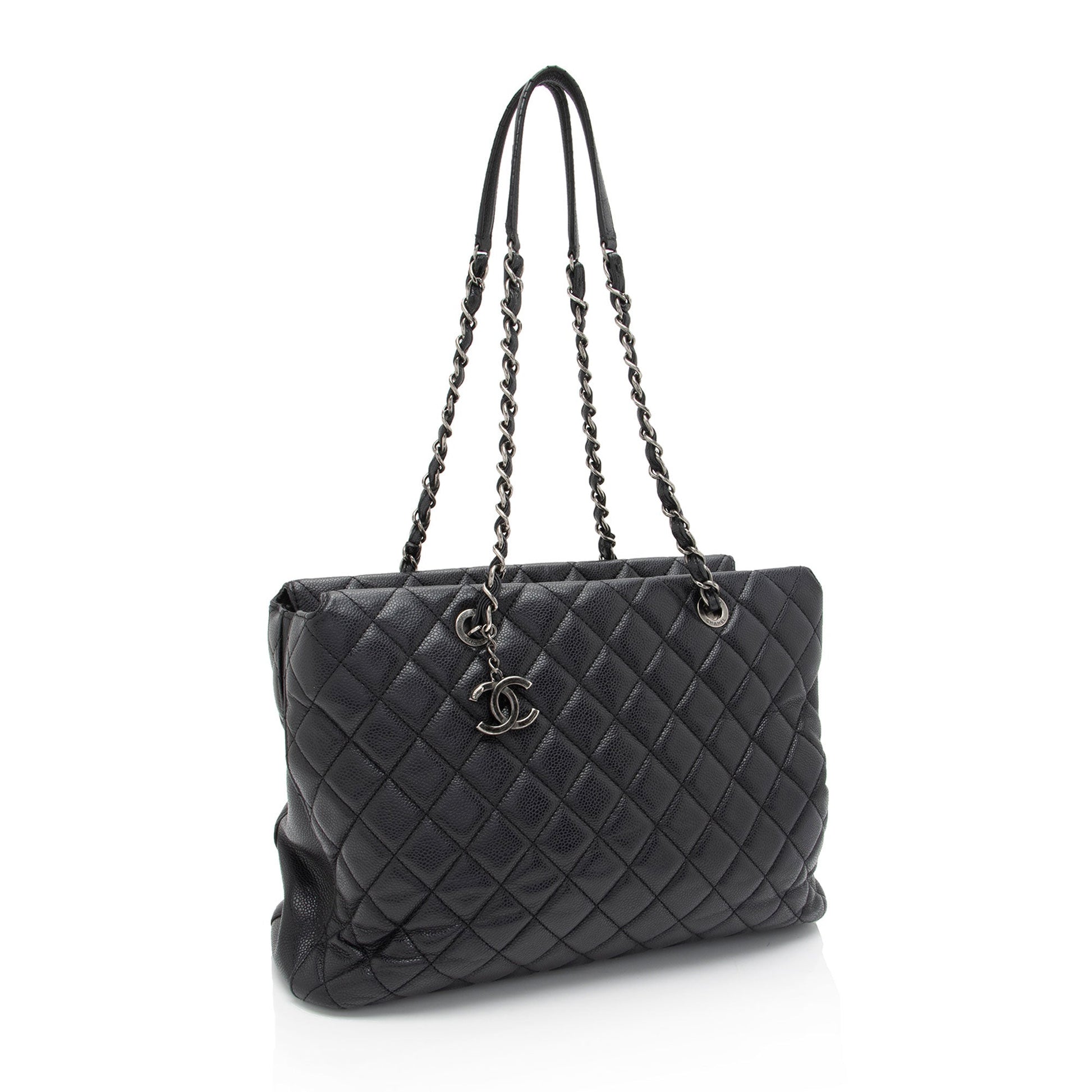 Chanel Caviar Fold Flap Top SHF-yvfNuJ Leather Tote Bag