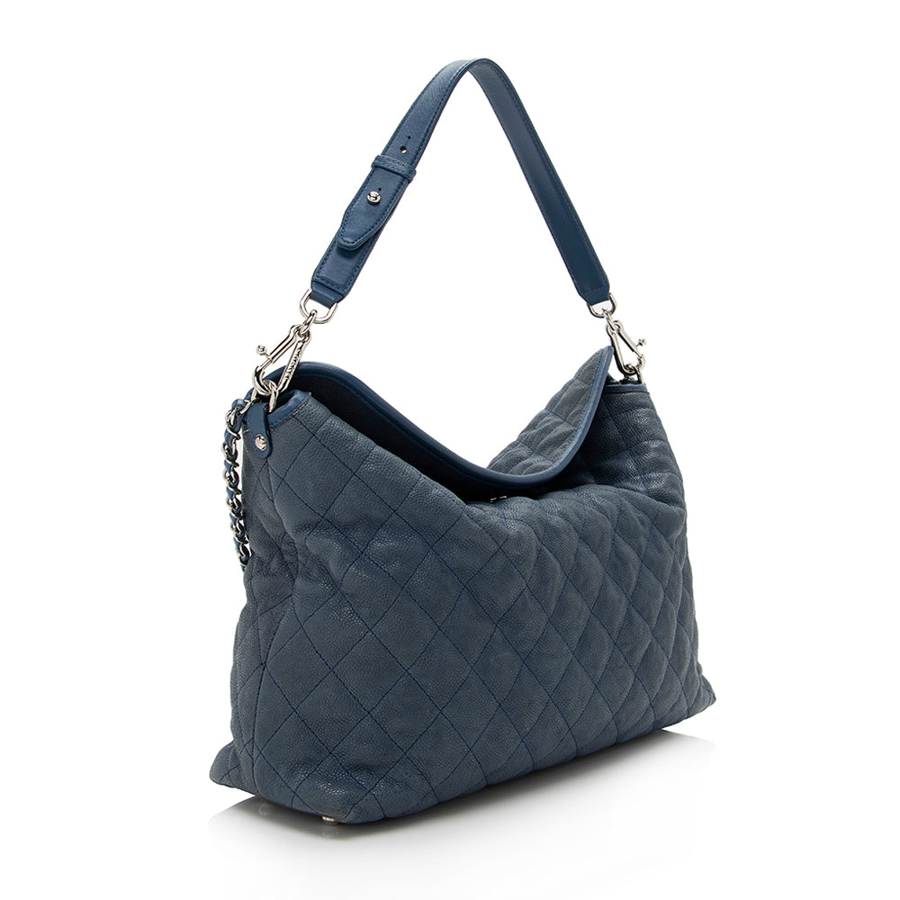 Chanel Caviar French Riviera Hobo SHF Leather Shoulder Bag