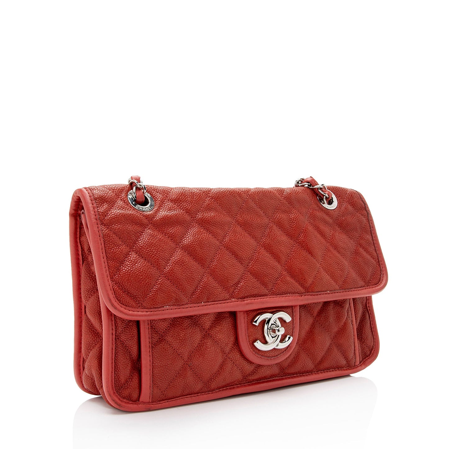 Chanel Caviar French Riviera Flap SHF-TWwhBI Leather Shoulder Bag