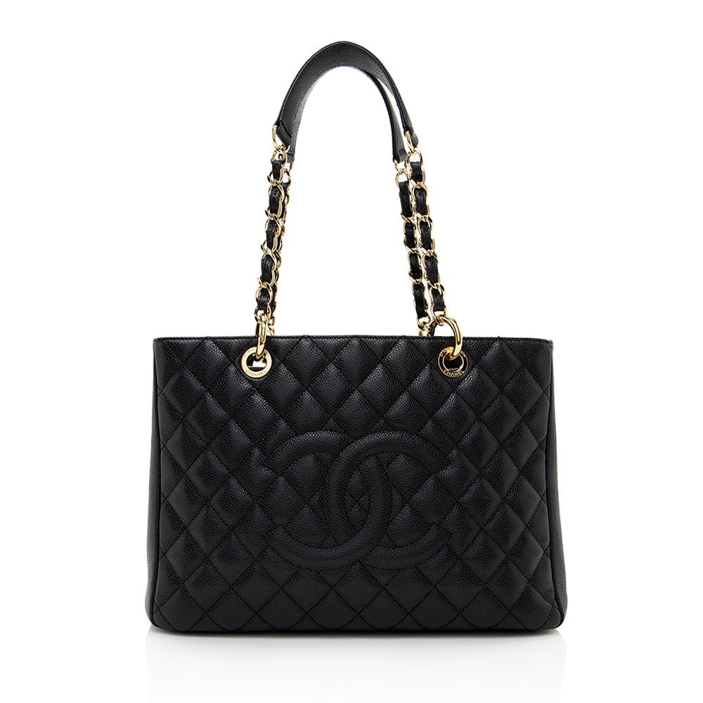 Chanel Caviar Grand Shopping SHF Leather Tote Bag