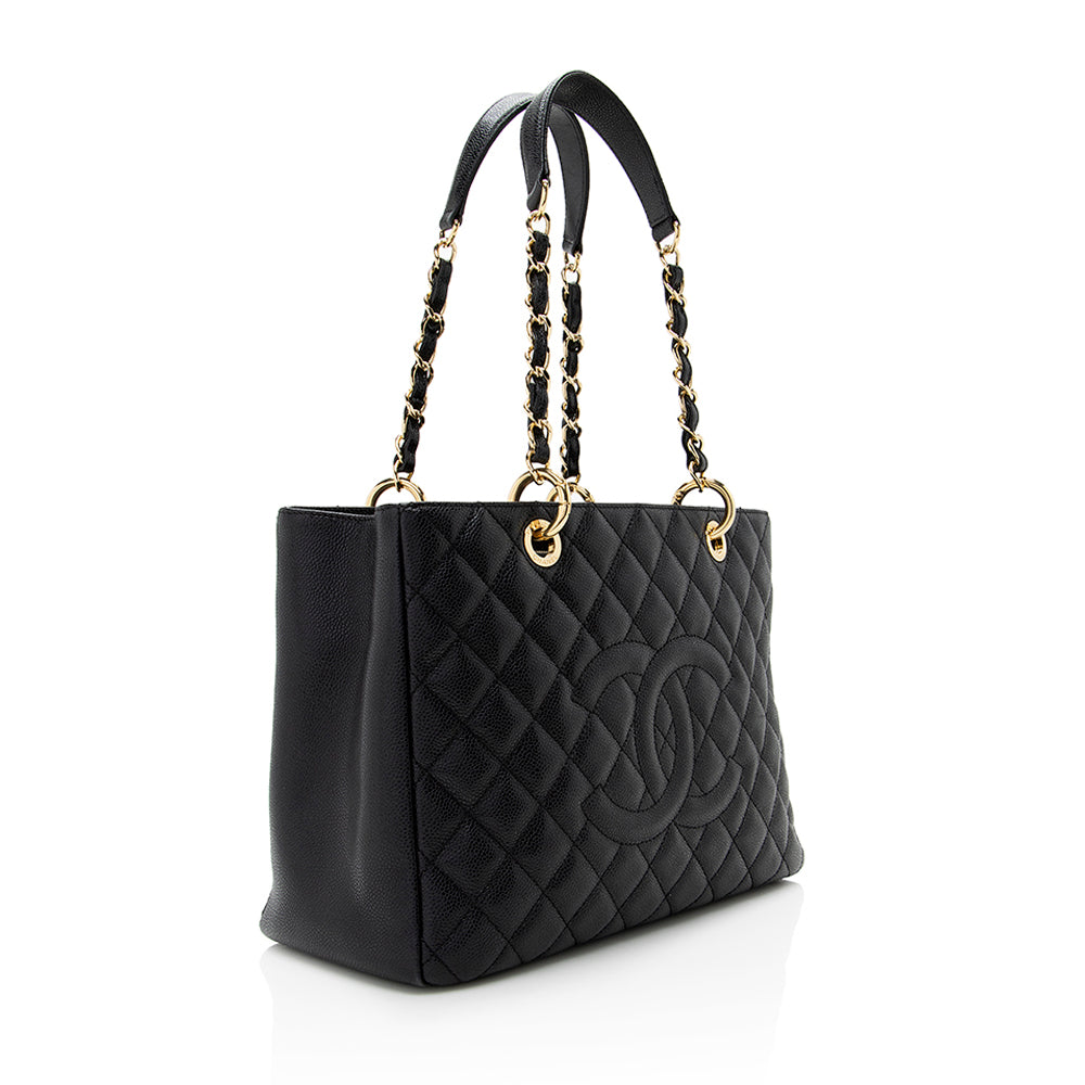 Chanel Caviar Grand Shopping SHF Leather Tote Bag