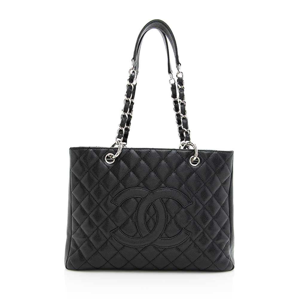 Chanel Caviar Grand Shopping SHF Leather Tote Bag Tote Shf