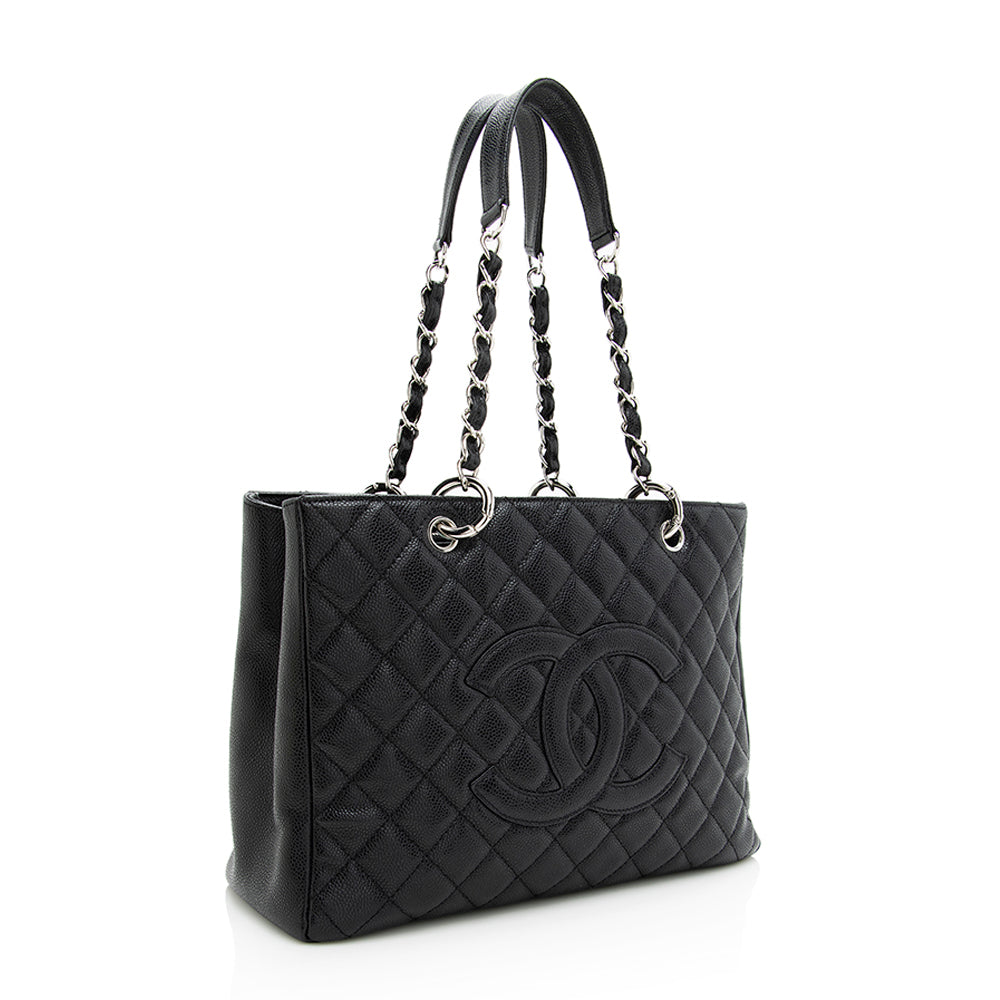 Chanel Caviar Grand Shopping SHF Leather Tote Bag Tote Shf