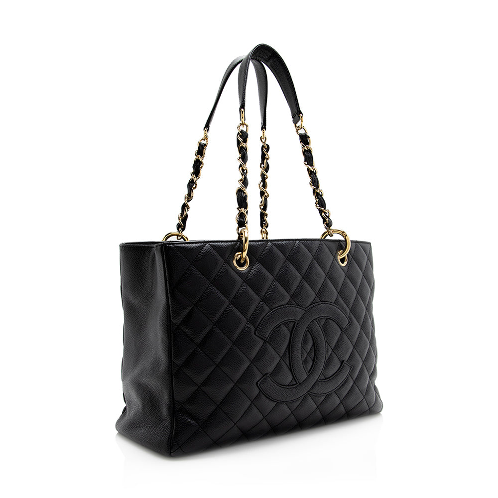 Chanel Caviar Grand Shopping SHF Leather Tote Bag 3