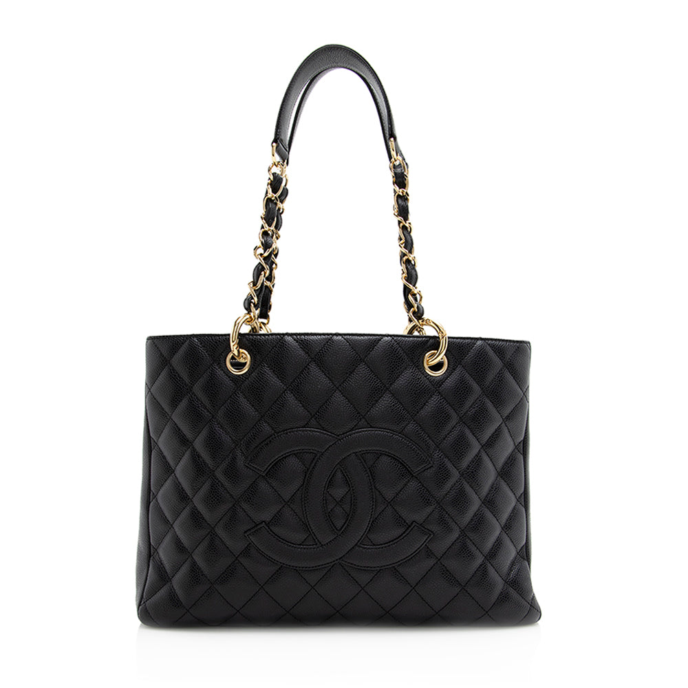 Chanel Caviar Grand Shopping SHF Leather Tote Bag 4