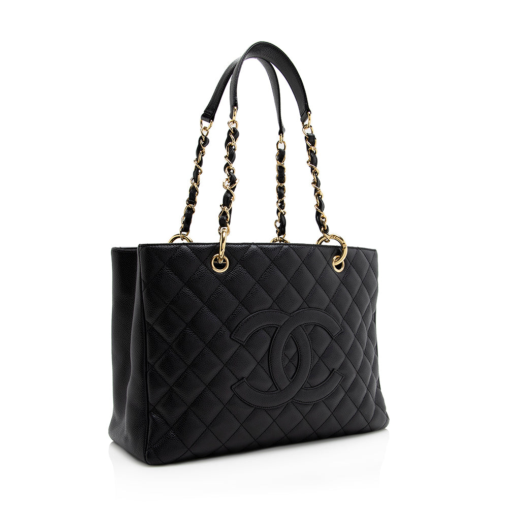 Chanel Caviar Grand Shopping SHF Leather Tote Bag 4