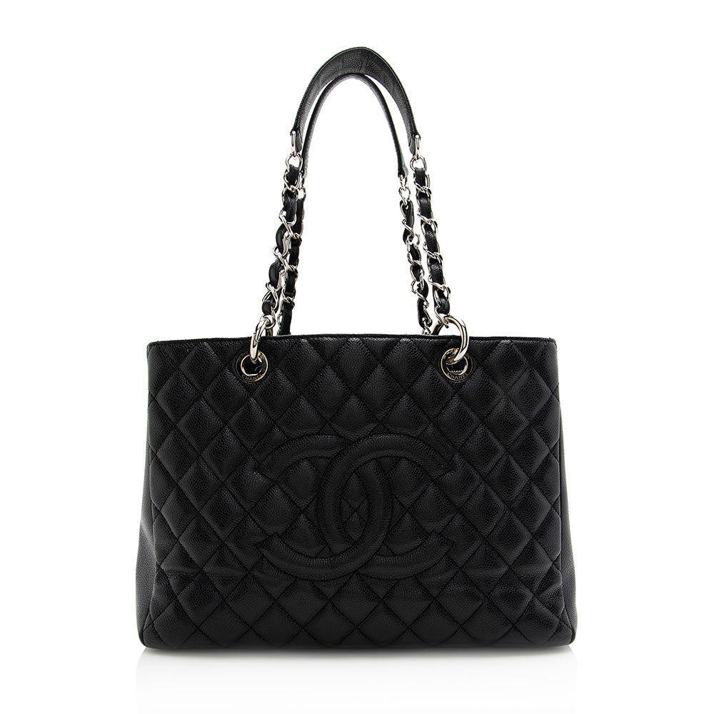 Chanel Caviar Grand Shopping SHF Leather Tote Bag 6