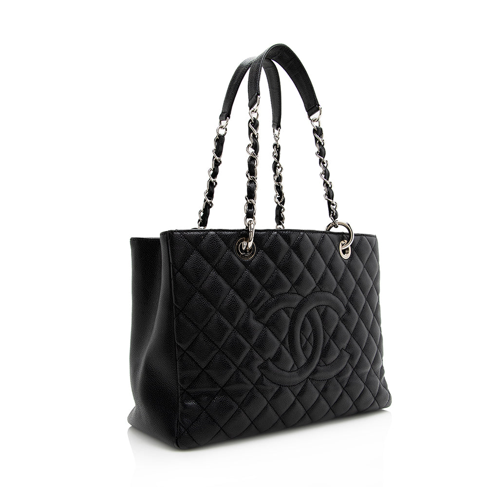 Chanel Caviar Grand Shopping SHF Leather Tote Bag 6