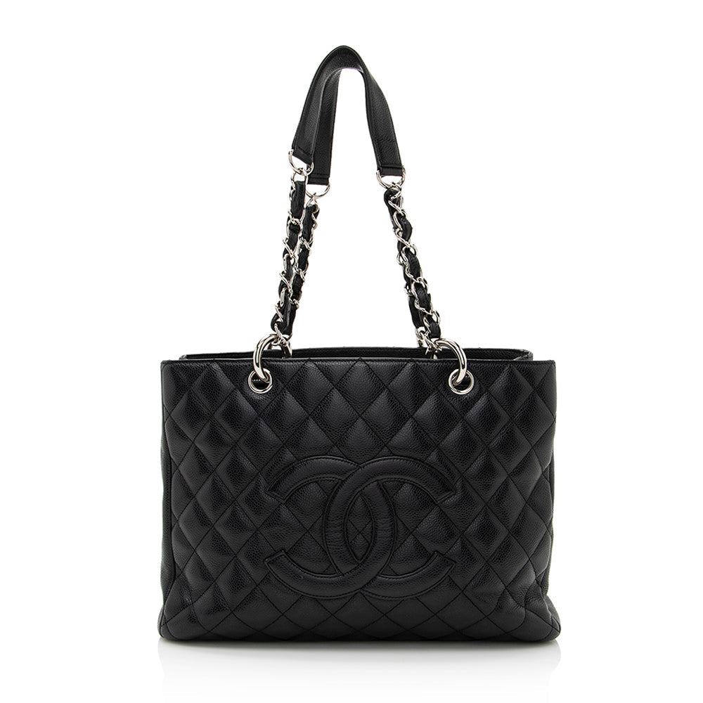 Chanel Caviar Grand Shopping SHF Leather Tote Bag 7