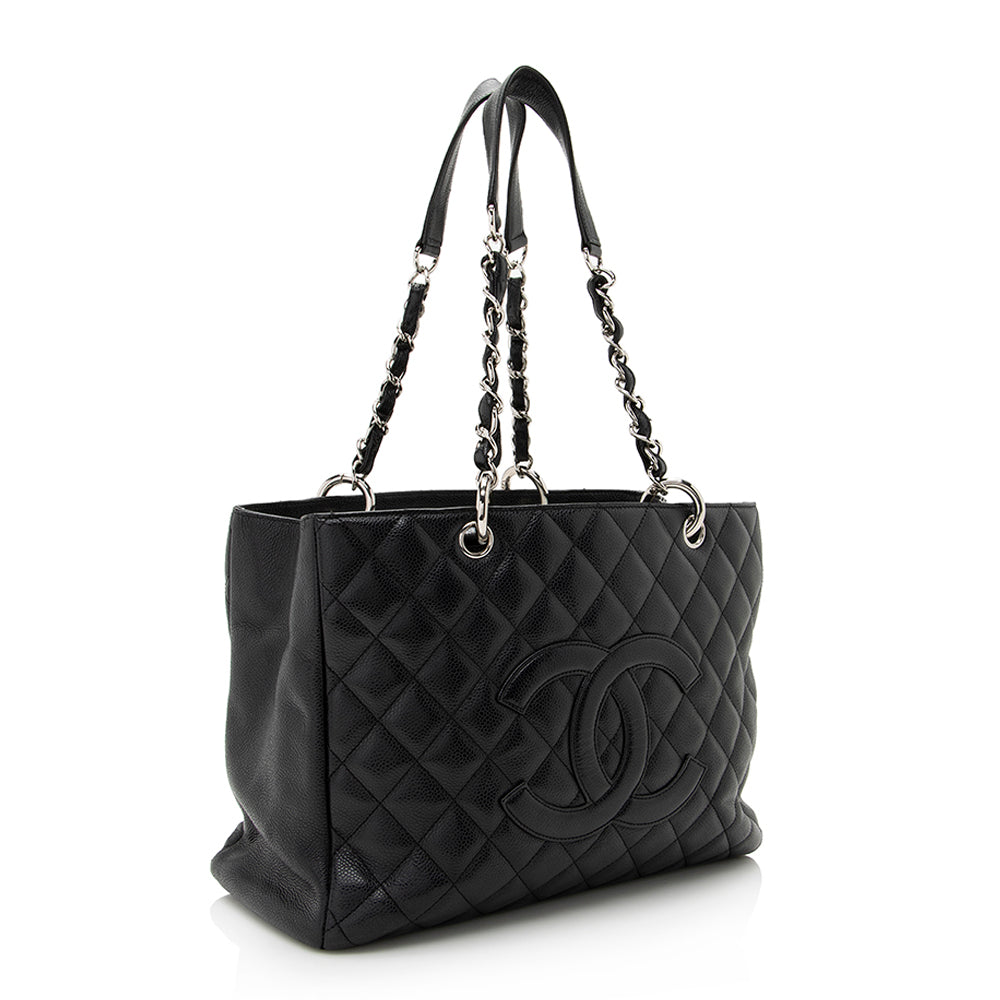 Chanel Caviar Grand Shopping SHF Leather Tote Bag 7