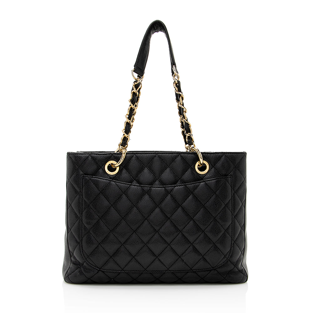 Chanel Caviar Grand Shopping SHF Leather Tote Bag 9