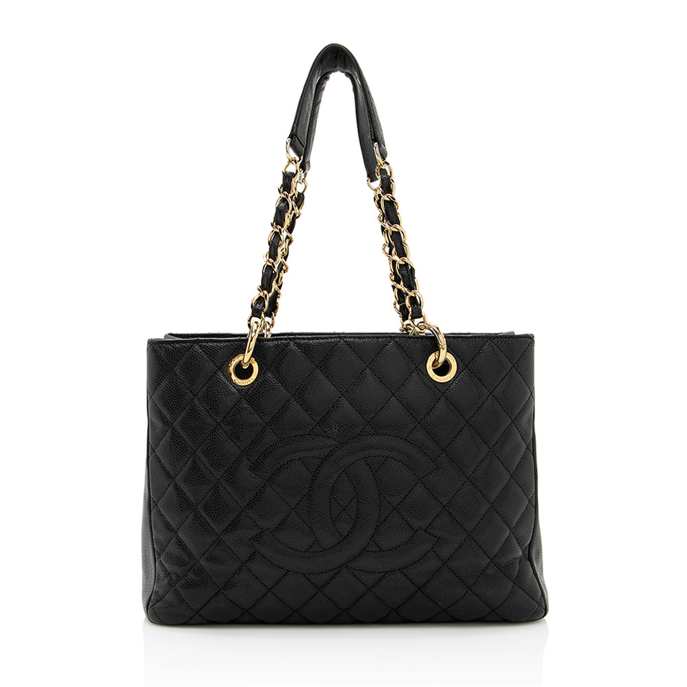 Chanel Caviar Grand Shopping SHF Leather Tote Bag 9