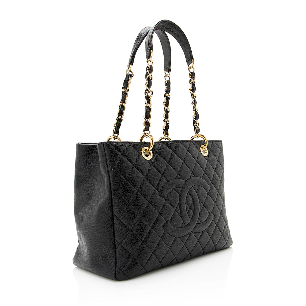 Chanel Caviar Grand Shopping SHF Leather Tote Bag 8
