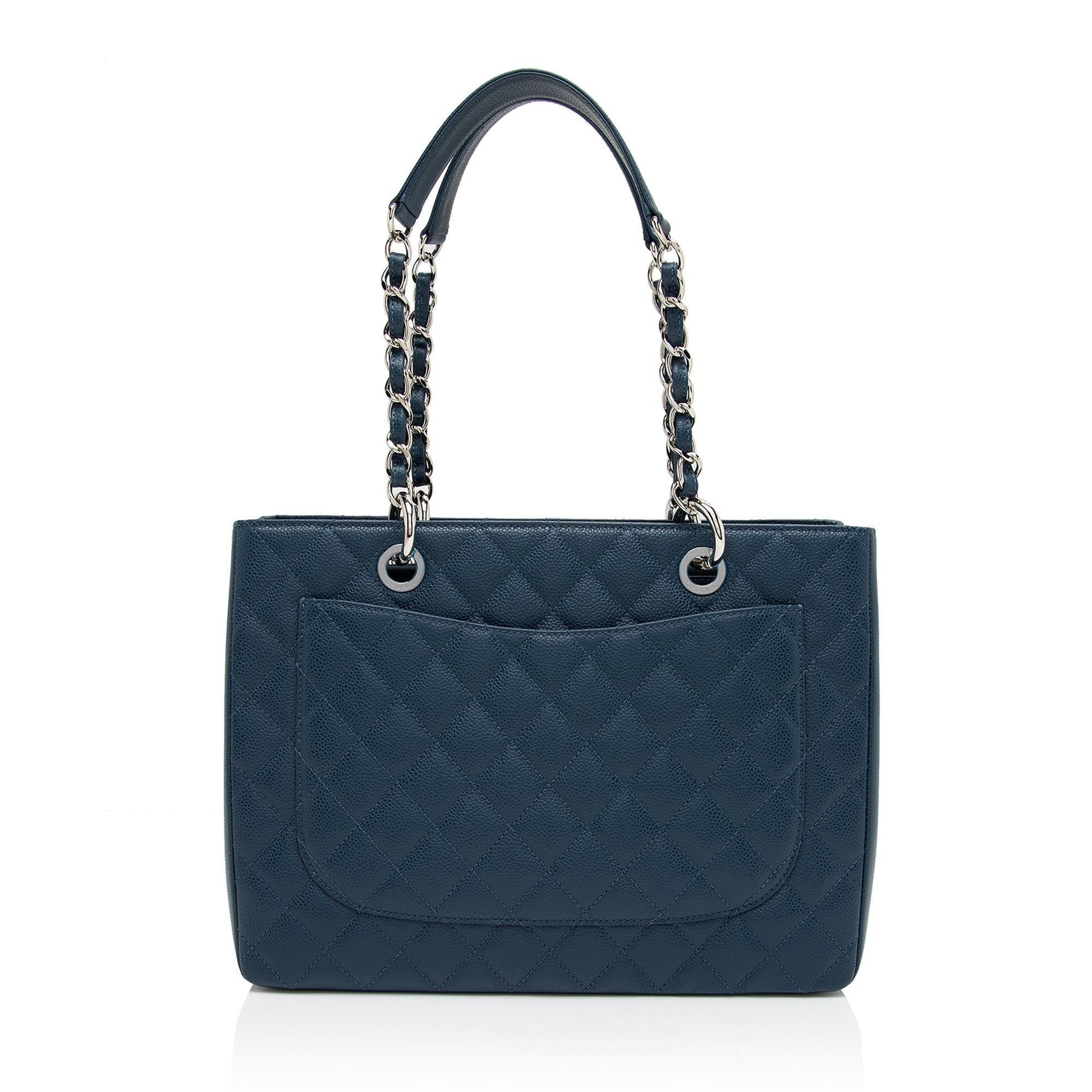 Chanel Caviar Grand Shopping SHF-LA3Aga Leather Tote Bag