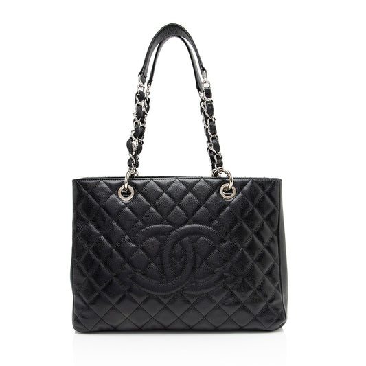 Chanel Caviar Grand Shopping SHF-6g7uPR Leather Tote Bag