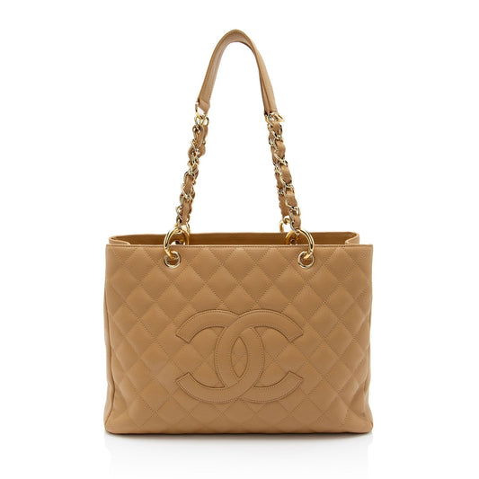 Chanel Caviar Grand Shopping SHF-bjusbT Leather Tote Bag