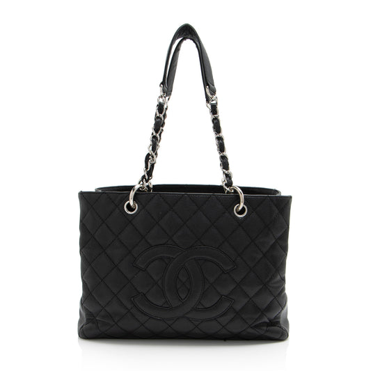 Chanel Caviar Grand Shopping SHF-7NDD2a Leather Tote Bag