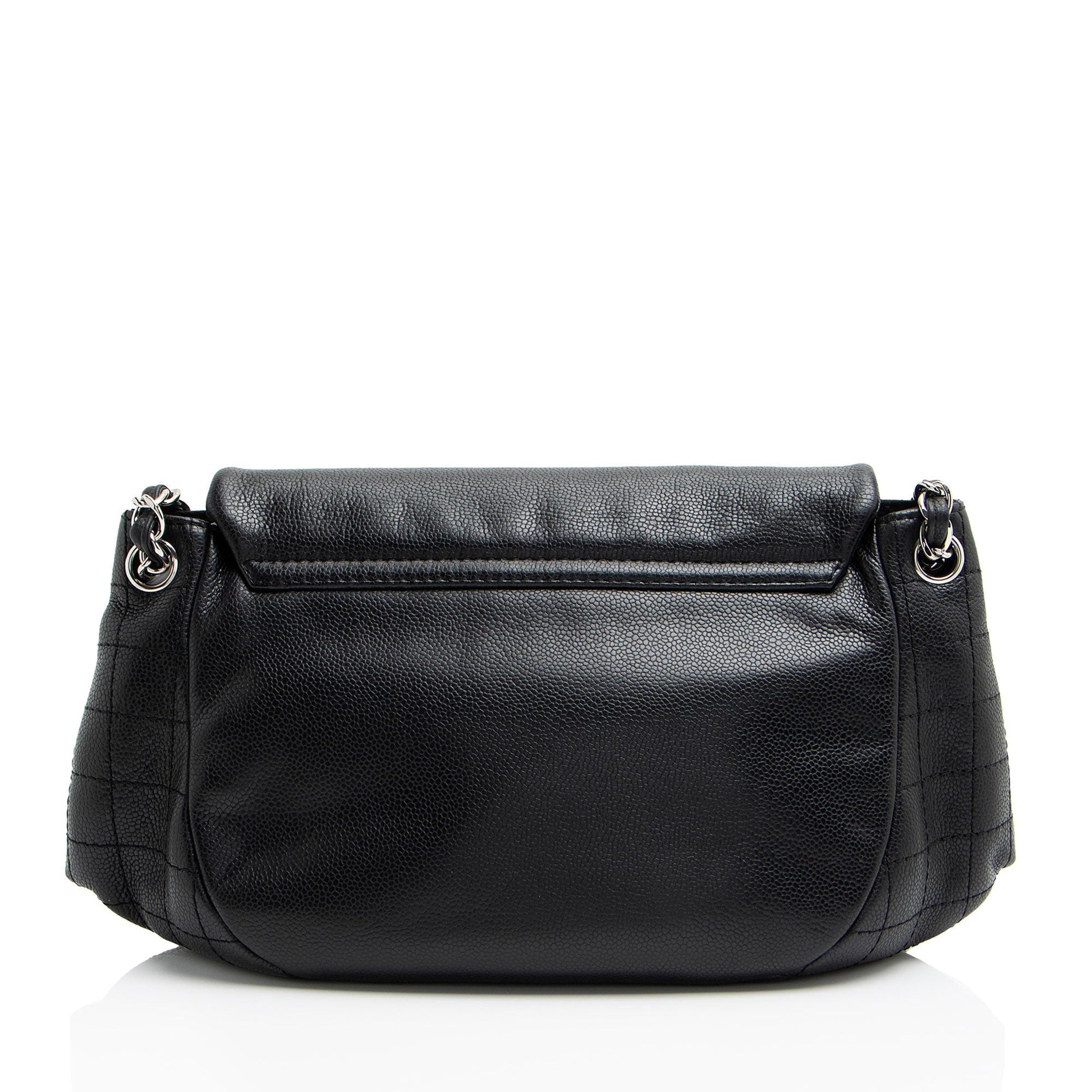 Chanel Caviar Half Moon Leather Shoulder Bag