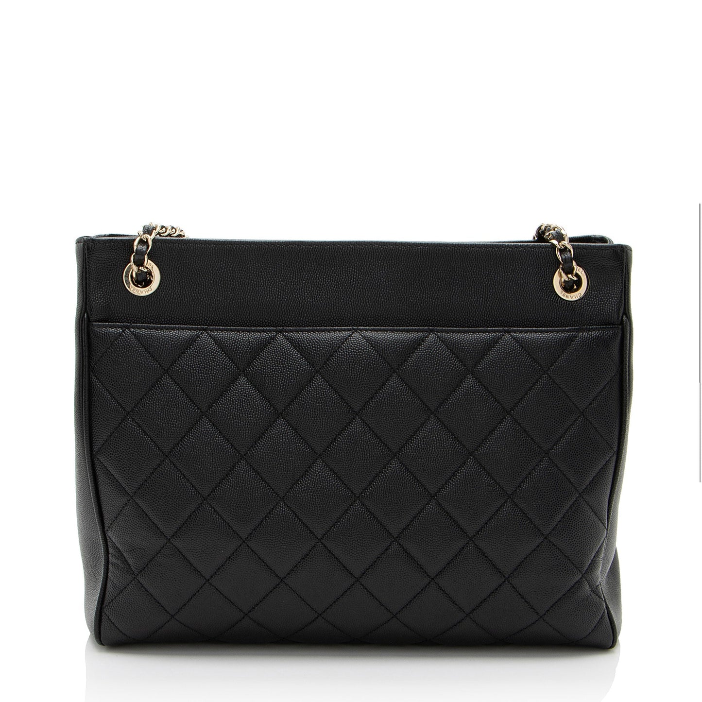 Chanel Caviar Out Flap Shopping Leather Tote Bag