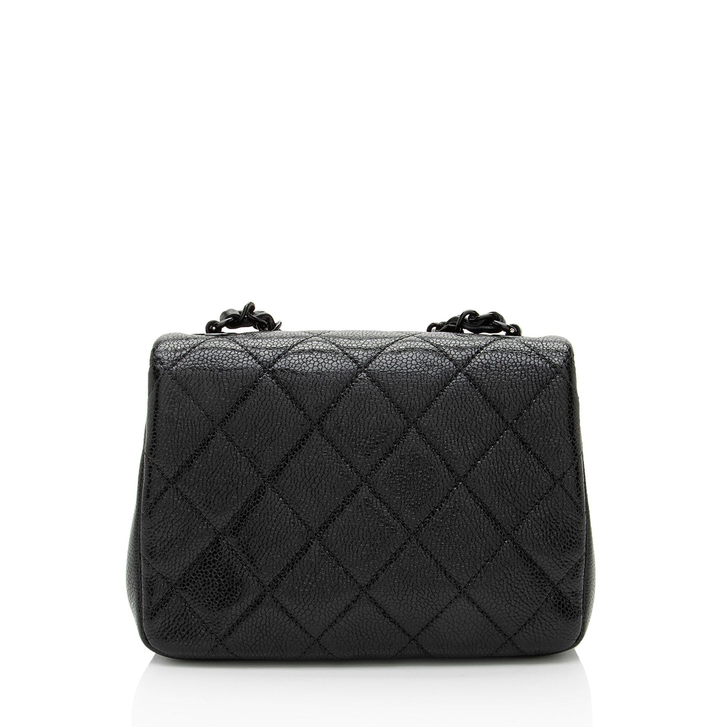 Chanel Caviar Incognito Square Flap Leather Shoulder Bag