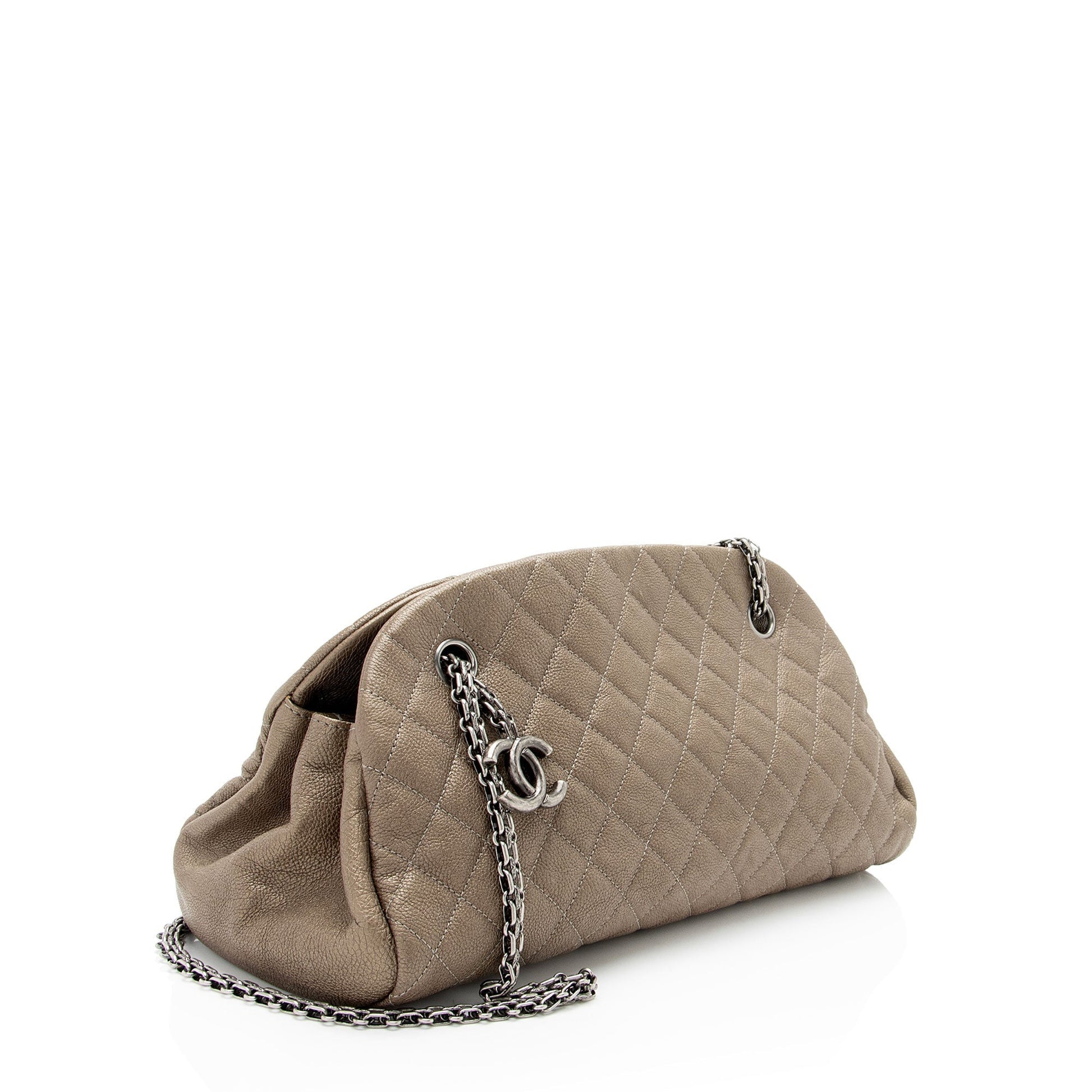 Chanel Caviar Just Mademoiselle Bowler Leather Handbag