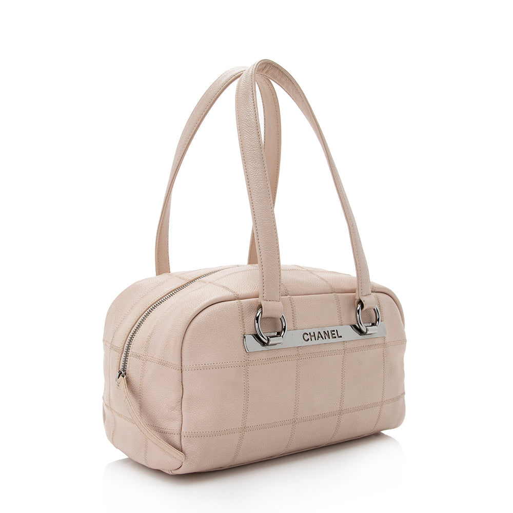 Chanel Caviar LAX Bowling Satchel SHF Leather Satchel Bag Satchel Shf