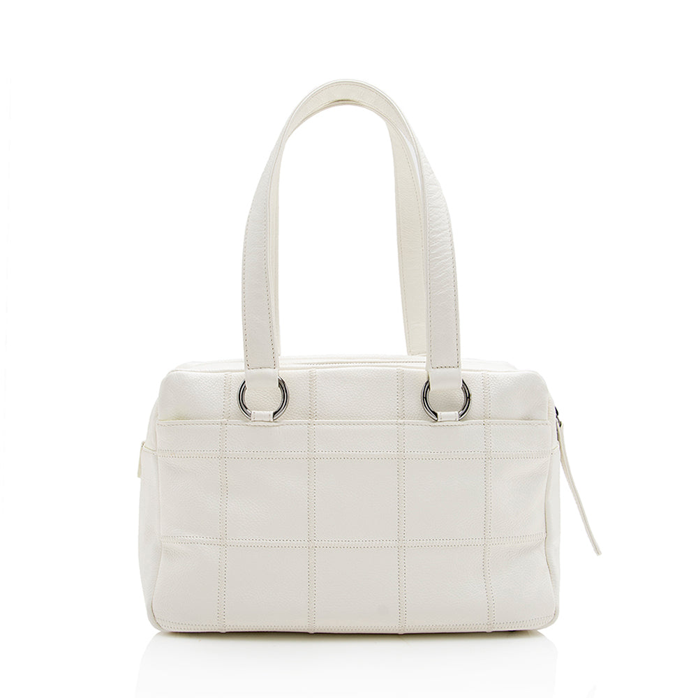 Chanel Caviar LAX Bowling Satchel SHF Leather Satchel Bag