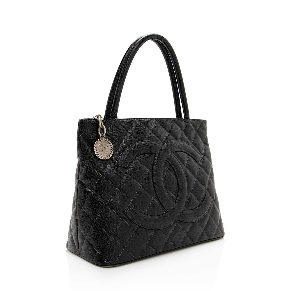 Chanel Caviar Medallion SHF Leather Tote Bag