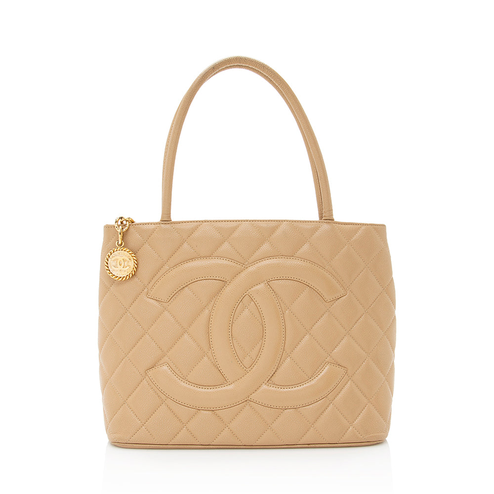 Chanel Caviar Medallion SHF Leather Tote Bag Tote Shf