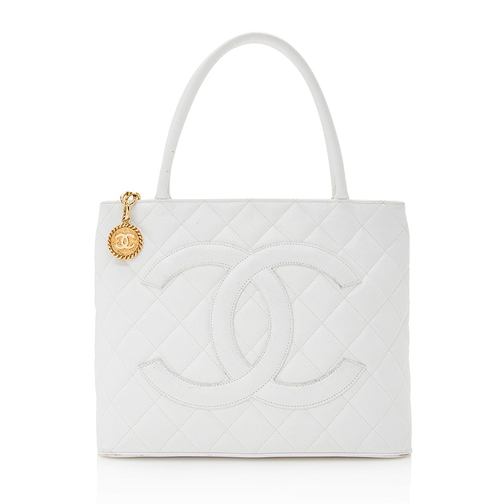 Chanel Caviar Medallion SHF Leather Tote Bag 3