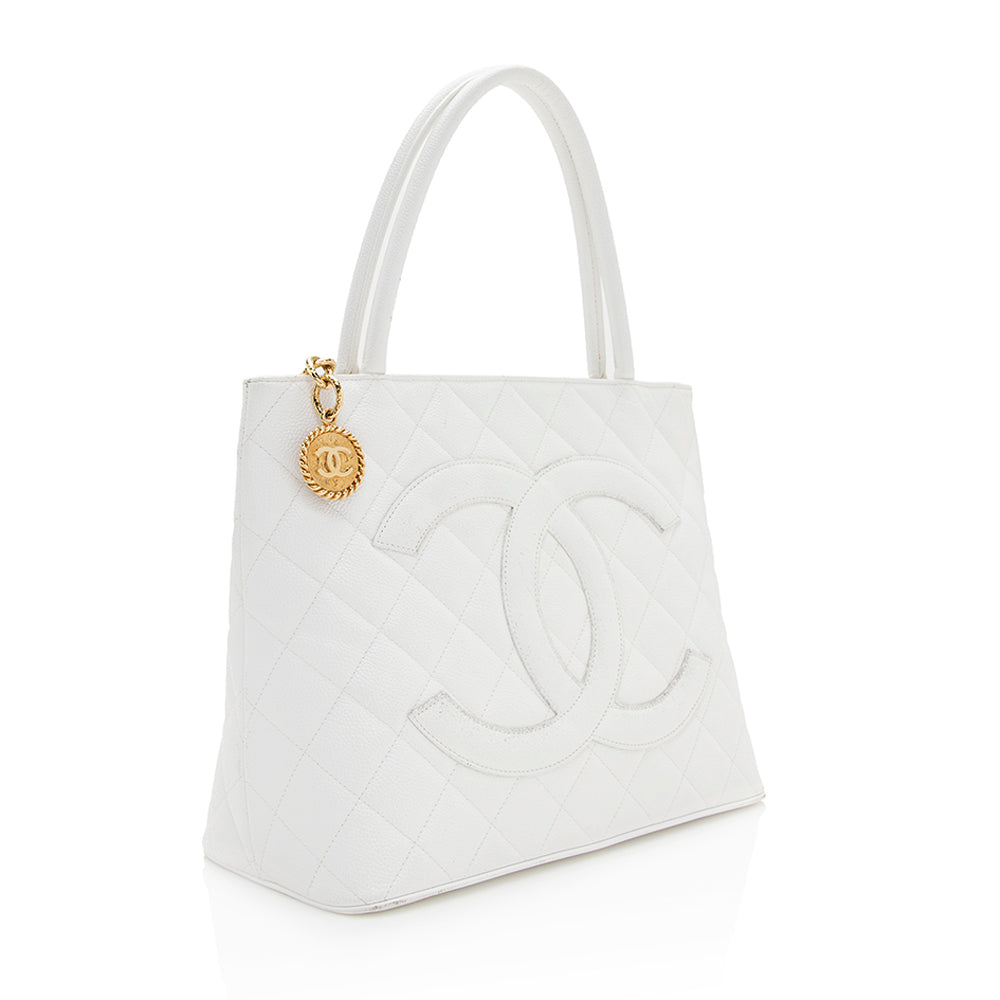 Chanel Caviar Medallion SHF Leather Tote Bag 3