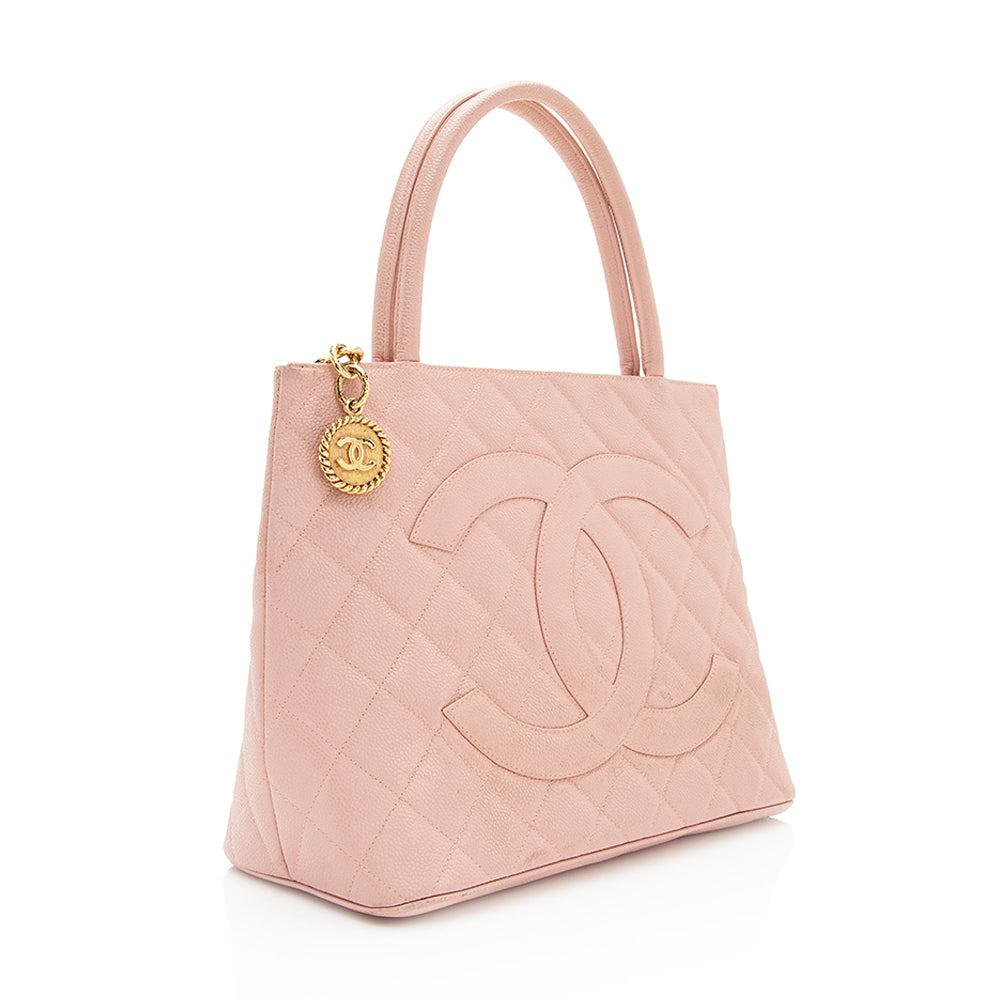 Chanel Caviar Medallion SHF Leather Tote Bag 6