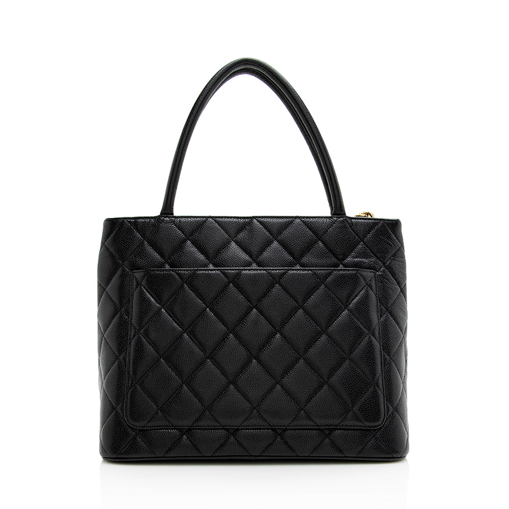 Chanel Caviar Medallion SHF Leather Tote Bag 7
