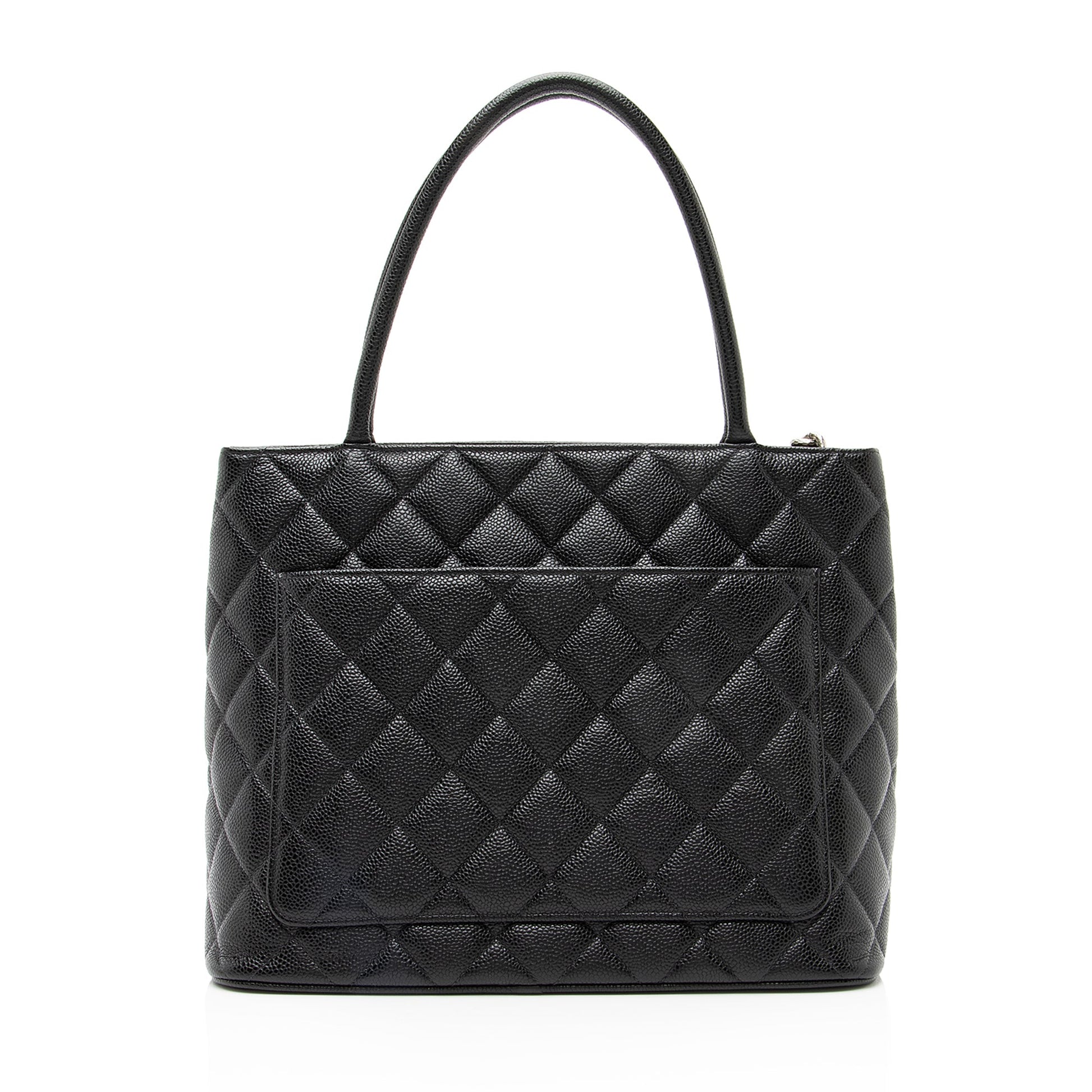 Chanel Caviar Medallion SHF Leather Tote Bag 8