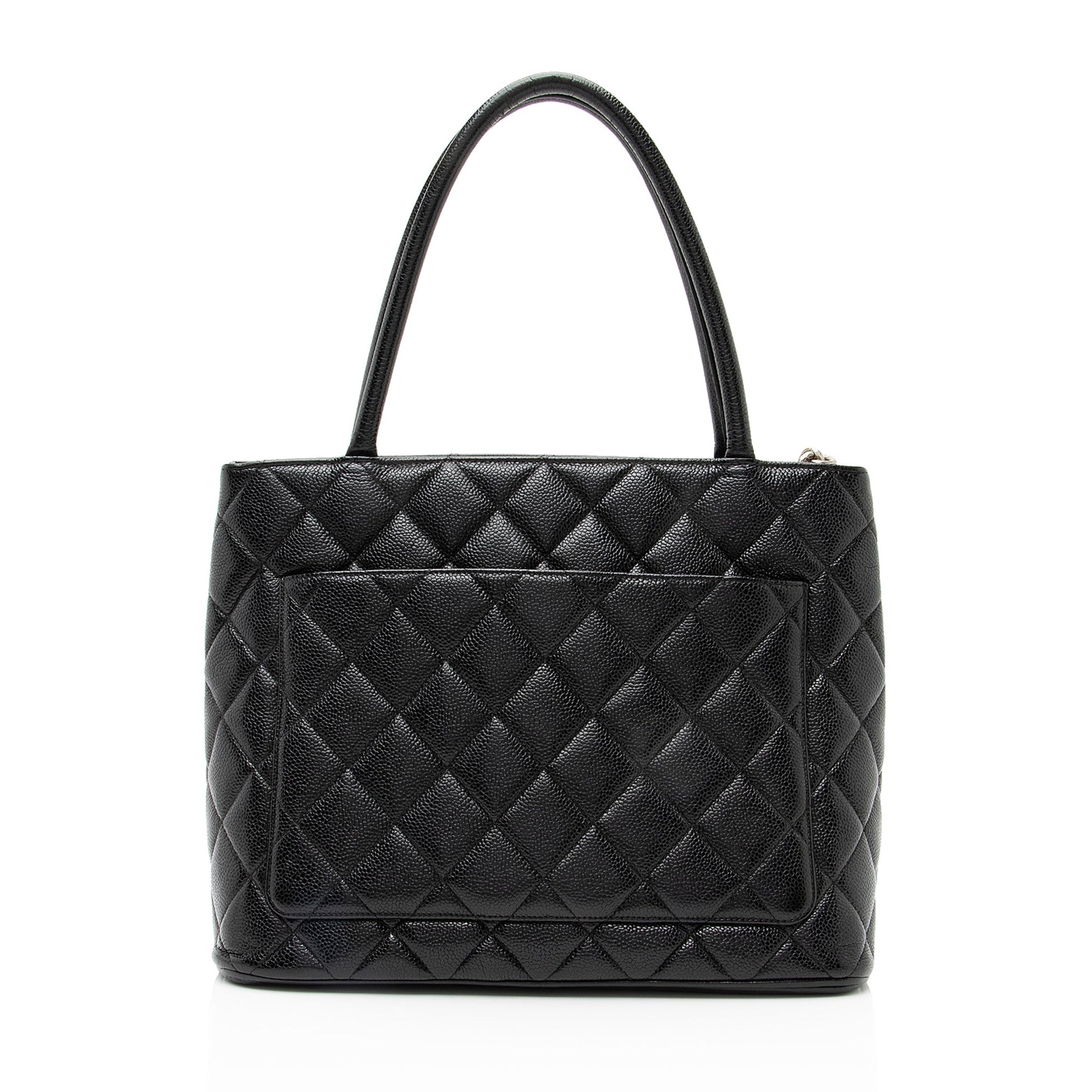 Chanel Caviar Medallion SHF Leather Tote Bag 9