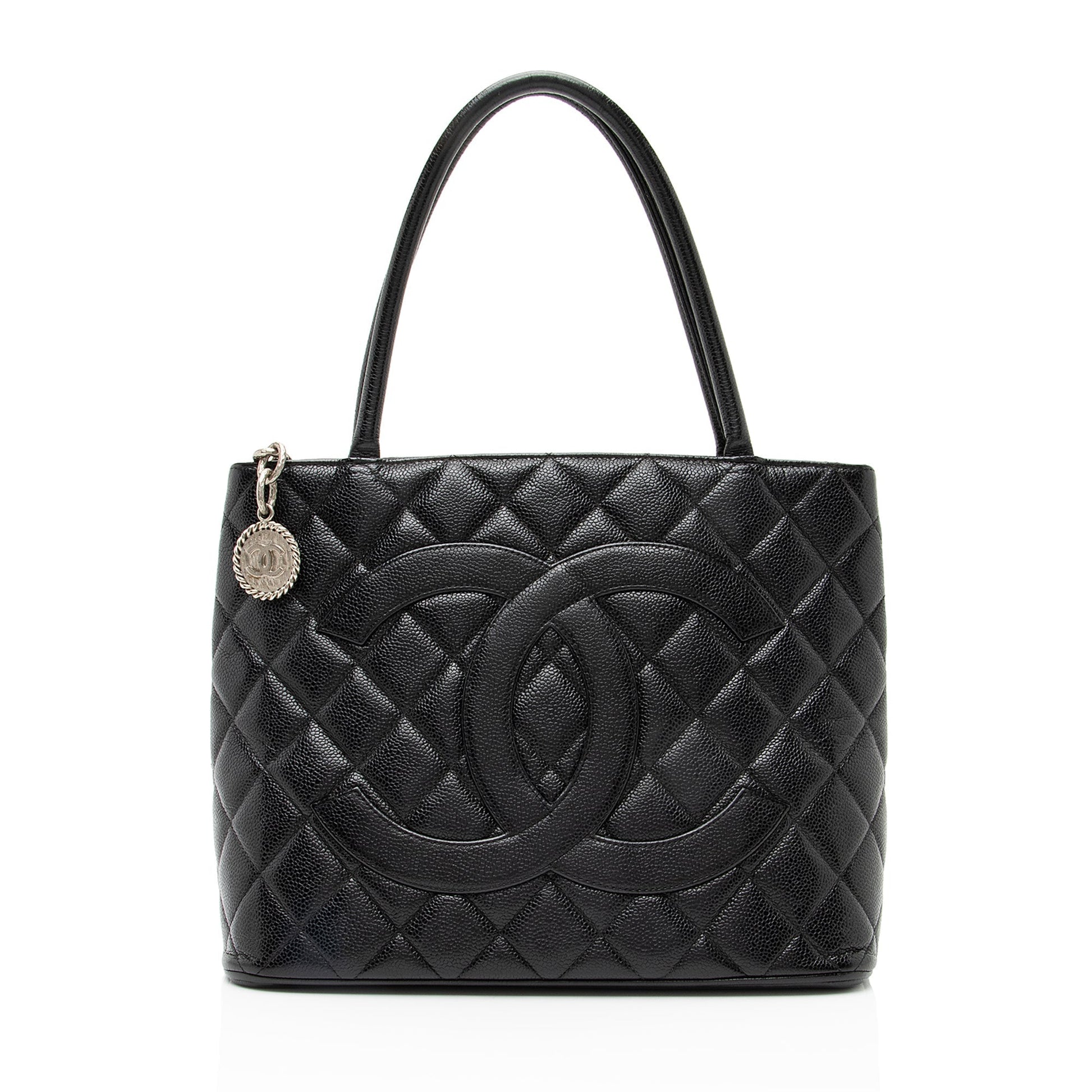Chanel Caviar Medallion SHF Leather Tote Bag 9